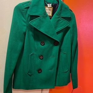 Nice wool green button up .Size M